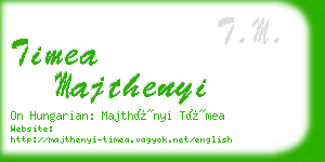 timea majthenyi business card